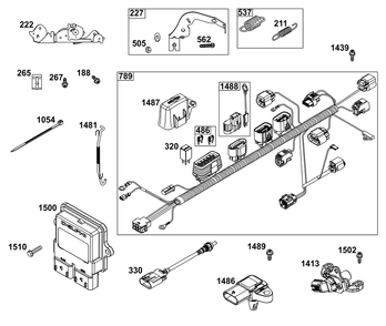 Part Location Diagram of 594913 Briggs and Stratton Kit-governor/idle spring
